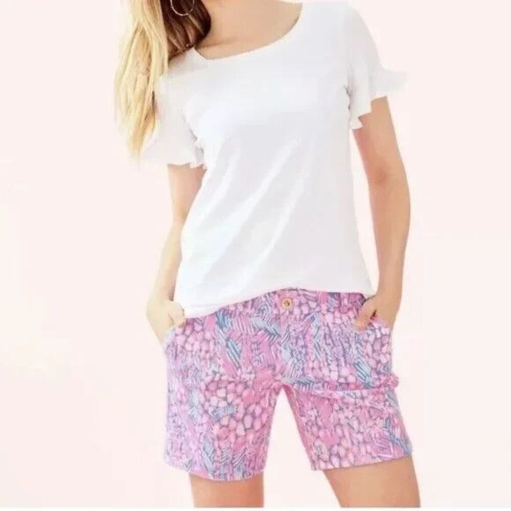 LILLY PULITZER “Jayne” 7” Knit Shorts Womens Size 2 Pink Sorbet